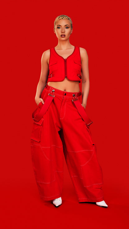 RED UTILITY VEST