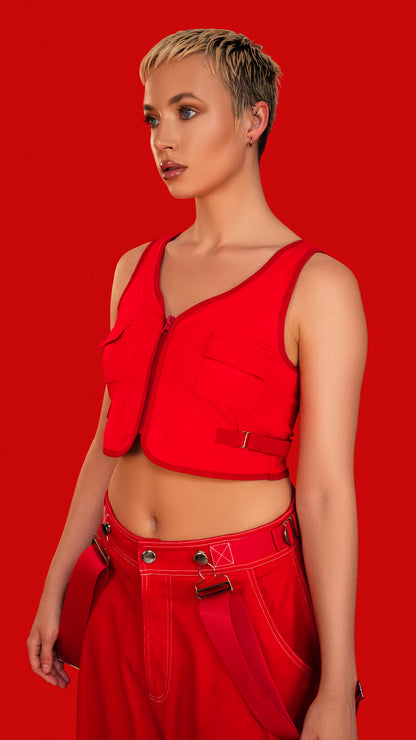 RED UTILITY VEST
